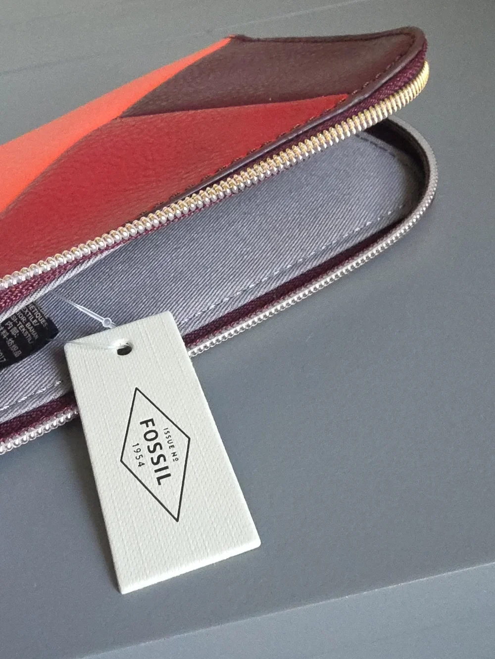 FOSSIL NWT Jayda Colorblock Corner Zip Wristlet Wallet - Picture 7 of 9